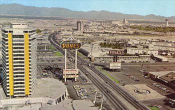 The Dunes Hotel and the Strip, Las Vegas, Nevada, USA, 1967. Artist: Unknown
