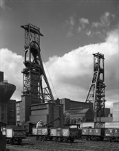 The headgear at Clipstone Colliery, Nottinghamshire, 1963.  Artist: Michael Walters