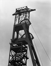 The downcast headgear at Clipstone Colliery, Nottinghamshire, 1963.  Artist: Michael Walters