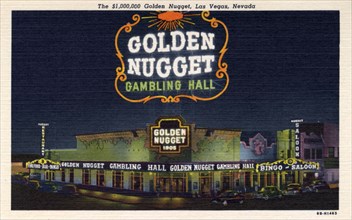 'The $1,000,000 Golden Nugget, Las Vegas, Nevada', postcard, 1948. Artist: Unknown