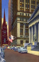 Wall Street, New York City, New York, USA, 1951. Artist: Unknown
