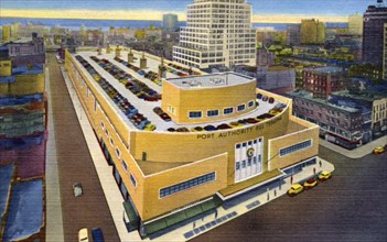 Port Authority Bus Terminal, facing west, New York City, New York, USA, 1951. Artist: Unknown