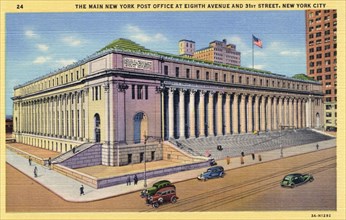 The main New York Post Office, New York City, New York, USA, 1933. Artist: Unknown