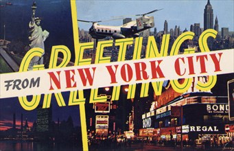 'Greetings from New York City', postcard, 1961. Artist: Unknown