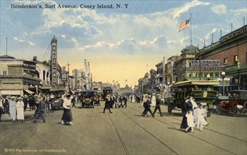 Henderson's, Surf Avenue, Coney Island, New York City, New York, USA, 1916. Artist: Unknown