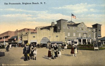 The Promenade, Brighton Beach, New York, 1916. Artist: Unknown