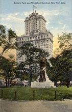 Battery Park and Whitehall Building, New York City, New York, USA, 1916. Artist: Unknown
