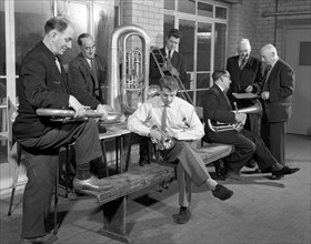 Horden Colliery Band, Middlesbrough, Teesside, 1964.  Artist: Michael Walters