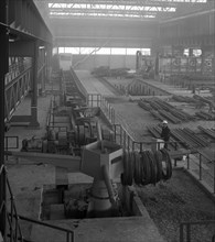 Overview of the bar mill at the Brightside Foundry, Sheffield, South Yorkshire, 1964. Artist: Michael Walters