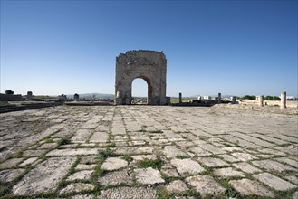 The forum and the Arch of Trajan at Mactaris, Tunisia. Artist: Samuel Magal