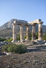 The Temple of Apollo at Corinth, Greece. Artist: Samuel Magal