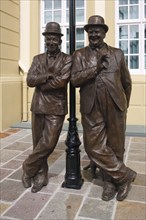 Laurel and Hardy statue, Coronation Hall, Ulverston, Cumbria, 2009.