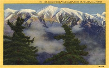 Mount San Antonio, 'Old Baldy', from Mount Wilson, California, USA, 1931. Artist: Unknown