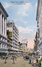 Broadway at 8th Street, Los Angeles, California, USA, 1915. Artist: Unknown