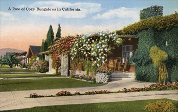 'A Row of Cozy Bungalows in California', USA, 1915. Artist: Unknown