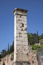 The Pillar of Prusias, Delphi, Greece. Artist: Samuel Magal