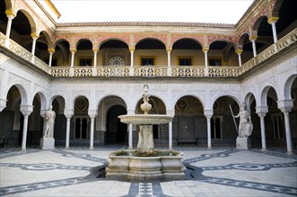 Inner courtyard, House of Pilate, Seville, Andalusia, Spain, 2007. Artist: Samuel Magal