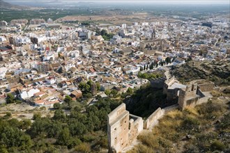 Aerial view of the city, Sagunto, Spain, 2007. Artist: Samuel Magal
