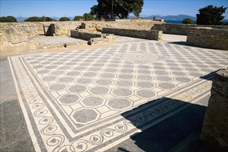 The mosaic floor of House I in the Roman city of Emporiae, Empuries, Spain, 2007. Artist: Samuel Magal