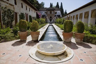 The Court of the Water Channel, the Palacio de Generalife, Alhambra, Granada, Spain, 2007. Artist: Samuel Magal
