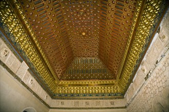 The ceiling of the Galley Chamber (Sala de la Galera) in the Alcazar of Segovia, Spain, 2007. Artist: Samuel Magal