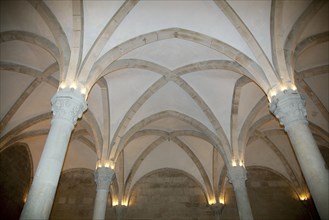 Gothic style ceiling of the refectory, Monastery of Alcobaca, Alcobaca, Portugal, 2009. Artist: Samuel Magal