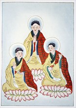 The Buddhist Triad, 1922. Artist: Unknown
