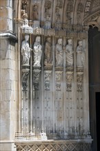 Detail of main portal with archivolt, Monastery of Batalha, Batalha, Portugal, 2009. Artist: Samuel Magal
