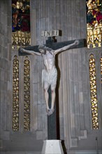 Crucifix in the chancel of the church, Monastery of Batalha, Batalha, Portugal, 2009. Artist: Samuel Magal