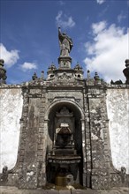 Statue on the monumental Baroque stairway, Bom Jesus do Monte Church, Braga, Portugal, 2009.  Artist: Samuel Magal