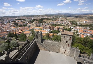 View of the city from the castle, Braganca, Portugal, 2009.  Artist: Samuel Magal