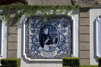 Azulejo tiled panel, Episcopal Palace Garden, Castelo Branco, Portugal, 2009. Artist: Samuel Magal