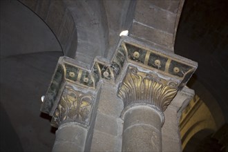 Capital details, interior of the Old Cathedral of Coimbra, Portugal, 2009. Artist: Samuel Magal