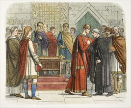 King William I pays court to the English leaders, c1066 (1864). Artist: James William Edmund Doyle