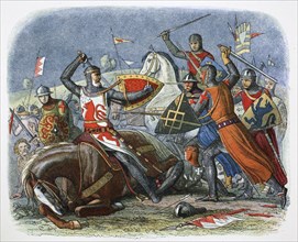 Death of Simon de Montfort, Battle of Evesham, Worcestershire, 1265 (1864).  Artist: James William Edmund Doyle
