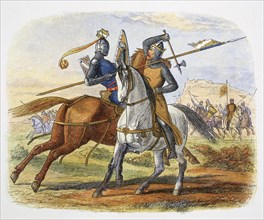 Robert the Bruce kills Sir Henry Bohun, Battle of Bannockburn, Scotland, 1314 (1864). Artist: James William Edmund Doyle