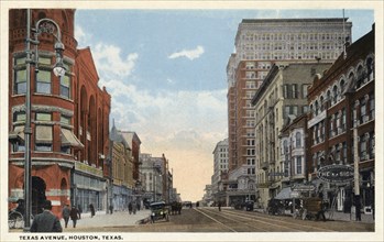 Texas Avenue, Houston, Texas, USA, 1918. Artist: Unknown