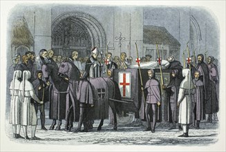 The body of Richard II brought to St Paul's Cathedral, London, 1400 (1864). Artist: James William Edmund Doyle