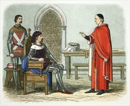 Sir William Gascoigne refuses to sentence a prelate or peer, 1405 (1864). Artist: James William Edmund Doyle