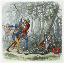 Death of Warwick the Kingmaker, Battle of Barnet, 1471 (1864).  Artist: James William Edmund Doyle