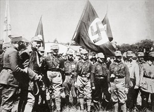 Adolf Hitler and members of the SA at the Weimar rallies, Germany, 3rd-4th July, 1926. Artist: Unknown