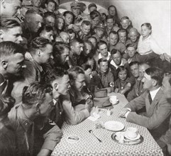 'The supreme SA leader Adolf Hitler with his comrades', 1938. Artist: Unknown
