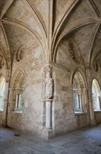 A Gothic cloister with statues of the evangelists, the Cathedral of Evora, Portugal, 2009. Artist: Samuel Magal