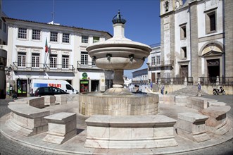 The fountain in the square near the Cathedral of Evora, Portugal, 2009. Artist: Samuel Magal