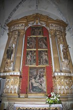 A side altar with Flemish paintings, Sao Francisco Church, Evora, Portugal, 2009. Artist: Samuel Magal