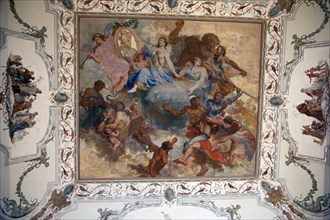 A painted ceiling in the Mafra National Palace (Palacio de Mafra), Mafra, Portugal, 2009. Artist: Samuel Magal