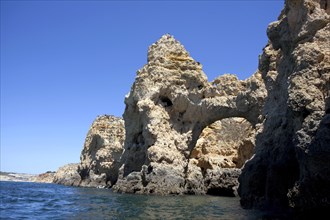 The cliffs at Praia de Dona Ana, Portugal, 2009. Artist: Samuel Magal