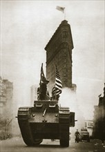 British tank 'Britannia' on Fifth Avenue, New York City, USA, c1917-c1918. Artist: Unknown