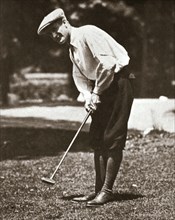 Jerome D Travers, American champion golfer, 1910s. Artist: Unknown