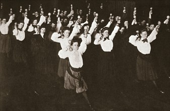 YWCA members exercising, 1910s. Artist: Unknown